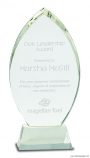 Crystal Oval on Clear Base