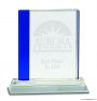 Blue Edge Crystal on Clear Base