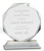 6″ Clear Crystal Octagon on Clear Pedestal Base