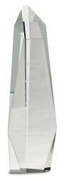 12 inch Clear Crystal Facet Tower