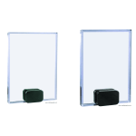 Crystal Rectangle with Black Crystal Base