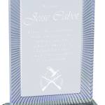 SILVER Carved Rectangle Impress Acrylic