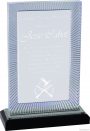 SILVER Carved Rectangle Impress Acrylic