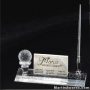 7″ x 2 3/4″ Genuine Prism Optical Crystal Glass Awards With Base 1