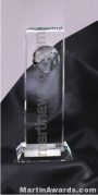 4″ x 9 1/2″ Genuine Prism Optical Crystal Glass Awards 1