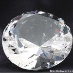 4″ Diameter Genuine Glass Awards Diamond Shape 1