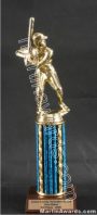Blue Single Column Male Baseball/Softball Trophy 1