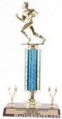 Blue Single Column Football With 2 Eagle Trophy 1
