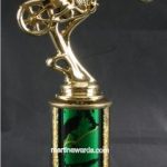 Green Single Column Chopper Motorcycle Trophy 1