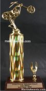 Gold Single Column Chopper With 1 Eagle Motorcycle Trophy 1
