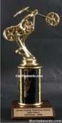 Black Single Column Chopper Motorcycle Trophy 1