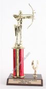 Red Single Column Male Archer With 1 Eagle Trophy 1