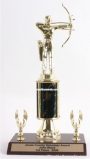Black Single Column Male Archer With 2 Eagles Trophy 1