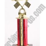 Red Single Column Pinewood Derby Car Trophy 1