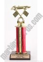 Red Single Column Pinewood Derby Car Trophy 1