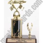 Black Single Column Pinewood Derby Car With 1 Eagle Trophy 1