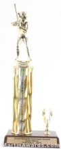 Gold Single Column Female Softball With 1 Eagle Trophy 1