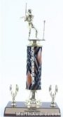 Wood Single Column Male T-Ball With 2 Eagles Trophy 1