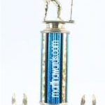 Blue Single Column Male T-Ball With 2 Eagle Trophy 1