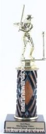 Wood Single Column Female T-Ball Trophy 1