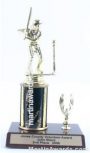 Black Single Column Female T-Ball With 1 Eagle Trophy 1