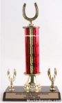 Red Single Column Horseshoe With 2 Eagle Trophy 1
