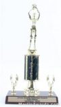 Black Single Column Female Basketball With 2 Eagles Trophy 1
