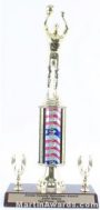 Red/White/Blue Single Column Male Basketball With 2 Eagles Trophy 1