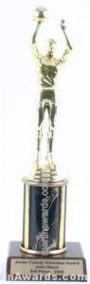 Black Single Column Male Basketball Trophy 1
