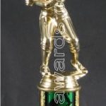 Green Single Column Male Baseball/Softball Trophy 1