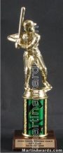 Green Single Column Male Baseball/Softball Trophy 1