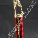 Red Single Column Male Baseball/Softball With 2 Eagles Trophy 1