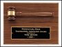 Wood Gavel On Walnut Plaque 1
