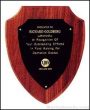 Plaque – American Walnut Shield Shape Plaque w/Black Plate 1