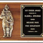 Plaque – Fireman Plaques with Cast Figure 1