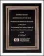 Plaque – Black Stained Piano-Finish Plaques with Gold/Black Border Plate 1