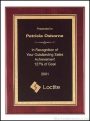 Plaque – Piano Finish Plaques with Black Brass Plate/Florentine Border 1
