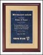 Plaque – Cherry Finish Plaques with Gold Back Plate & Marble Design Plate 1