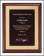 Plaque – Cherry Finish Plaques with Gold Back Plate 1