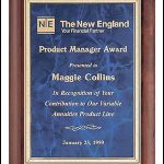 Plaque – Cherry Finish Plaques with Sapphire Blue Marble Design Plate 1