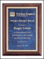 Plaque – Cherry Finish Plaques with Sapphire Blue Marble Design Plate 1