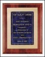 Plaque – Solid American Walnut Plaque w/Marble Design Plate 1