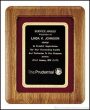 Plaque – American Walnut Plaque with Florentine Border Plate and Velour Back 1