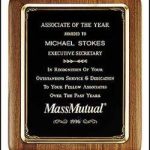Plaque – American Walnut Plaque w/Antique Bronze Cast Frame 1