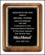 Plaque – American Walnut Plaque w/Antique Bronze Cast Frame 1