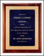 Plaque – Solid American Walnut Plaque w/Marble Design and Frost Gold Back Plate 1