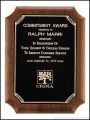 Plaque – Solid American Walnut Plaque w/Original Design Black Brass Plate 1