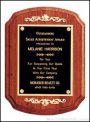 Plaque – Solid Walnut Coventry Plaques w/Gold Relief Trim 1