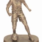 Female Soccer Gold Resin Trophy 1