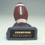 Brown Football On Base Gold Resin Trophy 1